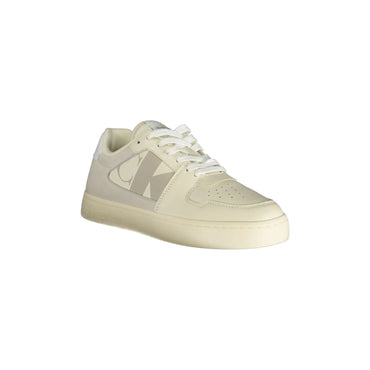 CALVIN KLEIN Scarpe Sneakers Uomo Bianche con Dettagli Tortora bianco - vista 2