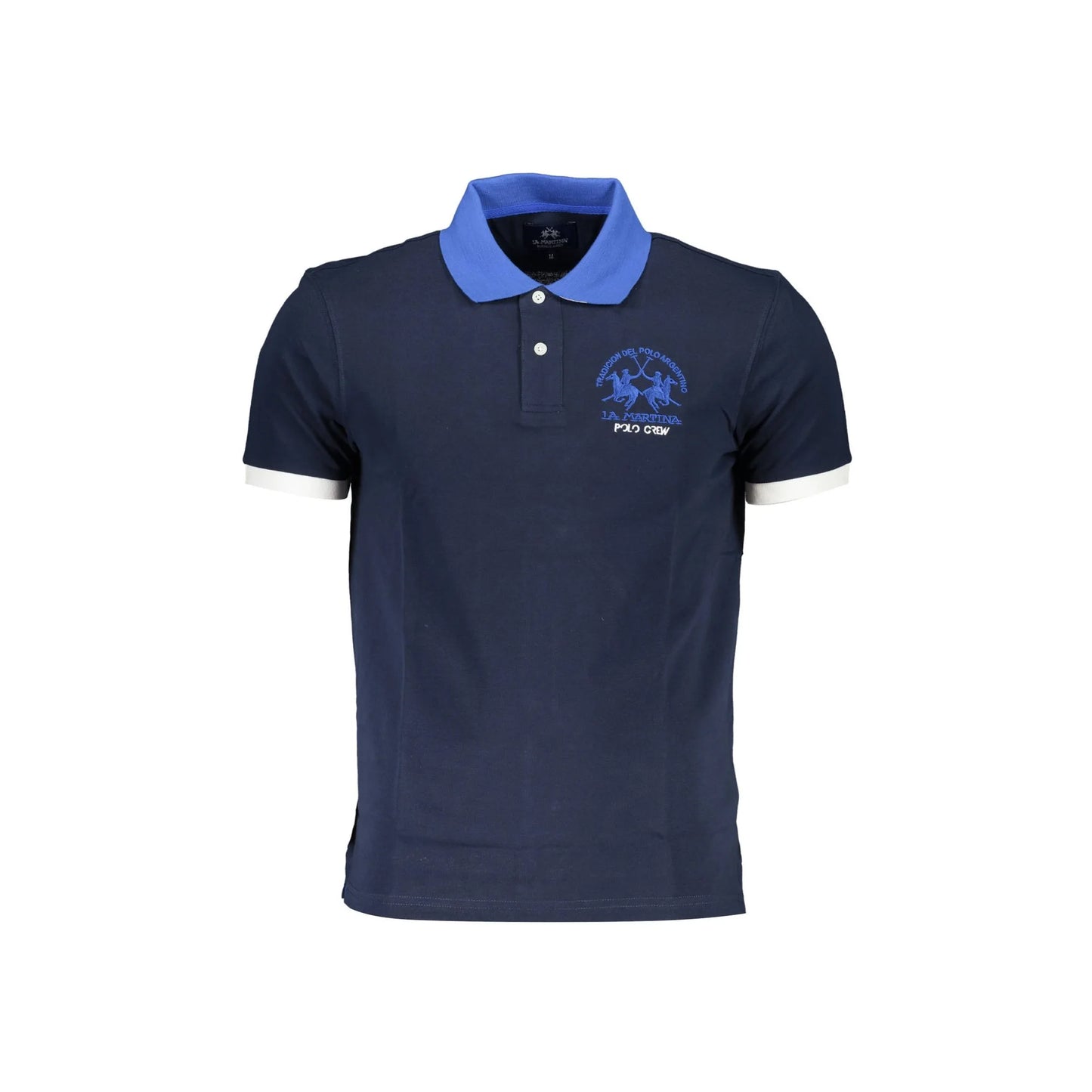 La Martina Polo Maniche Corte Uomo Blu Ricamo - foto prodotto