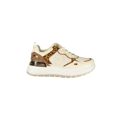 LAURA BIAGIOTTI Sneakers Donna Beige con Lacci e Plateau 5 cm