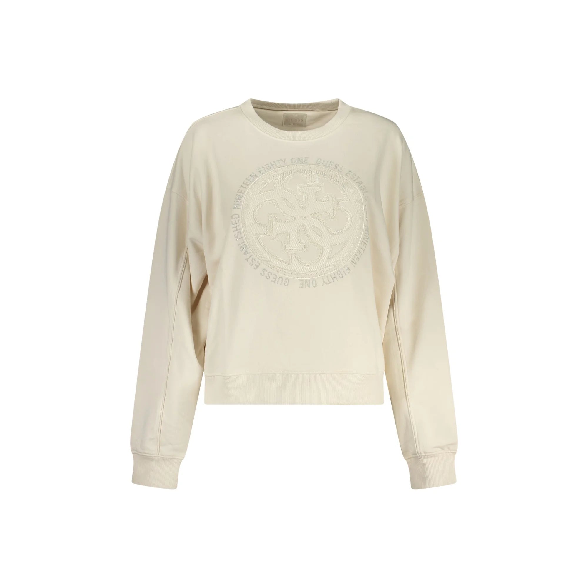 GUESS JEANS FELPA SENZA ZIP DONNA BIANCO