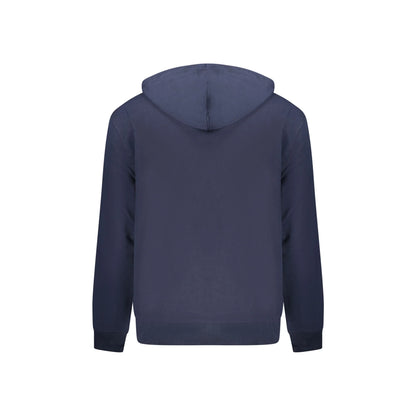Calvin Klein Felpa Uomo Blu Cappuccio Garzata Tascone Ricamo Felpe - vista 2