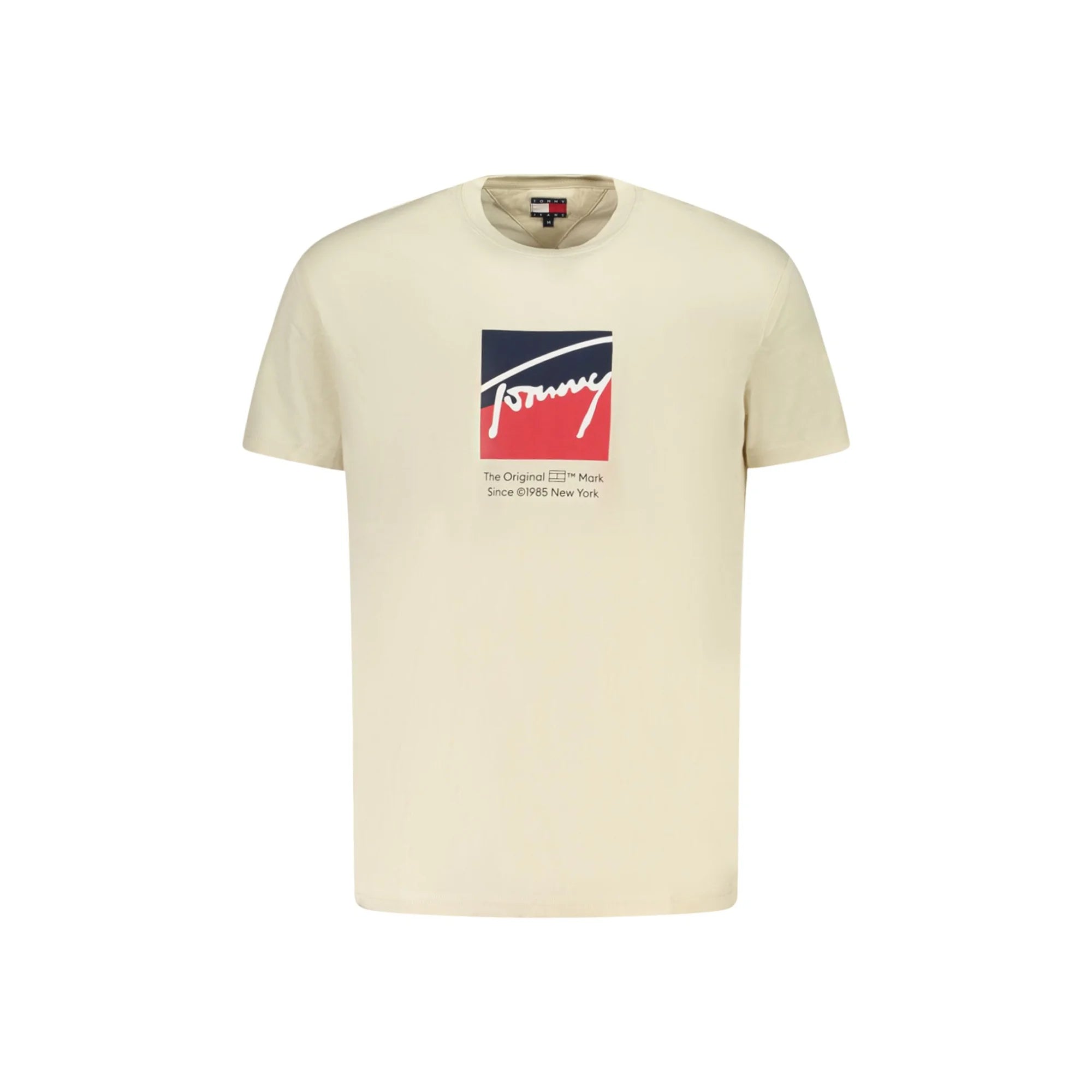 TOMMY HILFIGER T-SHIRT MANICHE CORTE UOMO BEIGE