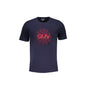 Gian Marco Venturi T-Shirt Maniche Corte Uomo Blu Stampa - foto prodotto