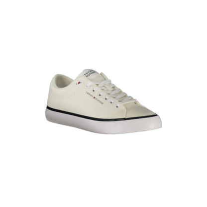 TOMMY HILFIGER Sneakers Uomo Bianche con Lacci e Dettagli a Contrasto bianco - vista 2