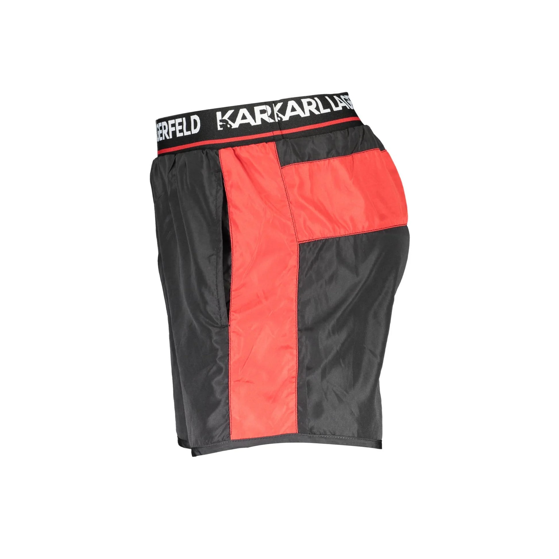 Karl Lagerfeld Beachwear Costume da Mare Uomo Nero Logo - vista 3