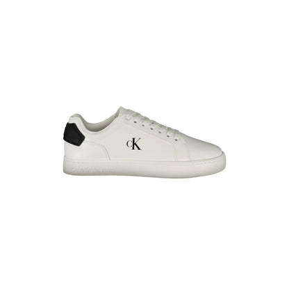 CALVIN KLEIN Calzature Sportive Uomo Bianche con Dettagli Neri Sneakers Bianco - foto prodotto