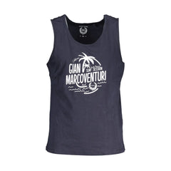 Gian Marco Venturi Camiseta sin mangas Hombre Azul Estampado Logo