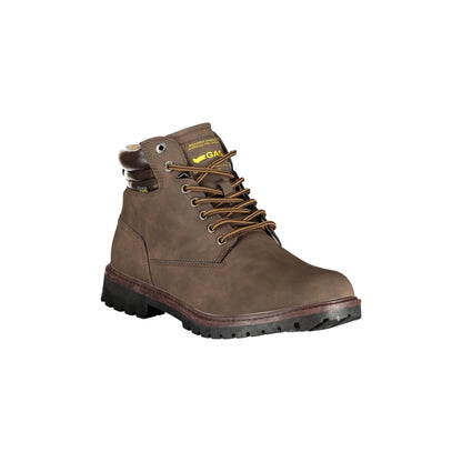 Gas Sneakers Uomo Marrone Stampa Logo - vista 2