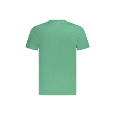 Fila T-Shirt Maniche Corte Uomo Verde Stampa Logo - vista 2