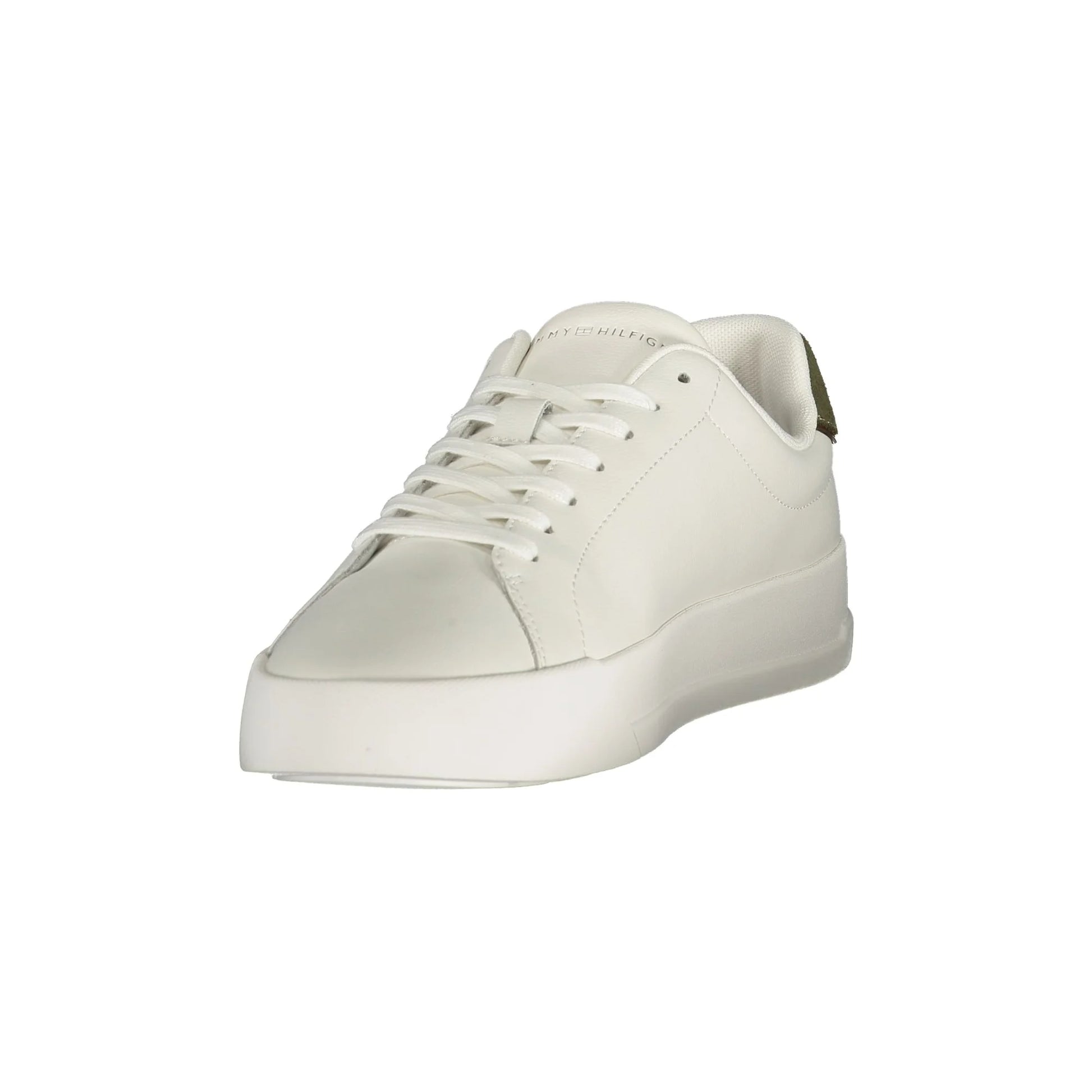 TOMMY HILFIGER Sneakers Uomo Bianche con Lacci e Dettagli Verdi bianco - vista 3