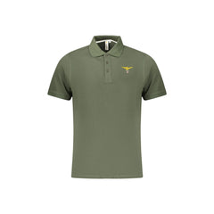 Accademia Militare Polo Maniche Corte Uomo Verde Stampa Logo