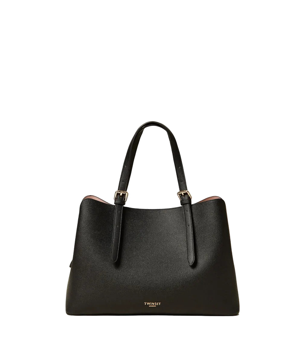 Twinset Borsa a Spalla Donna Nera Logo Borse nero - foto prodotto