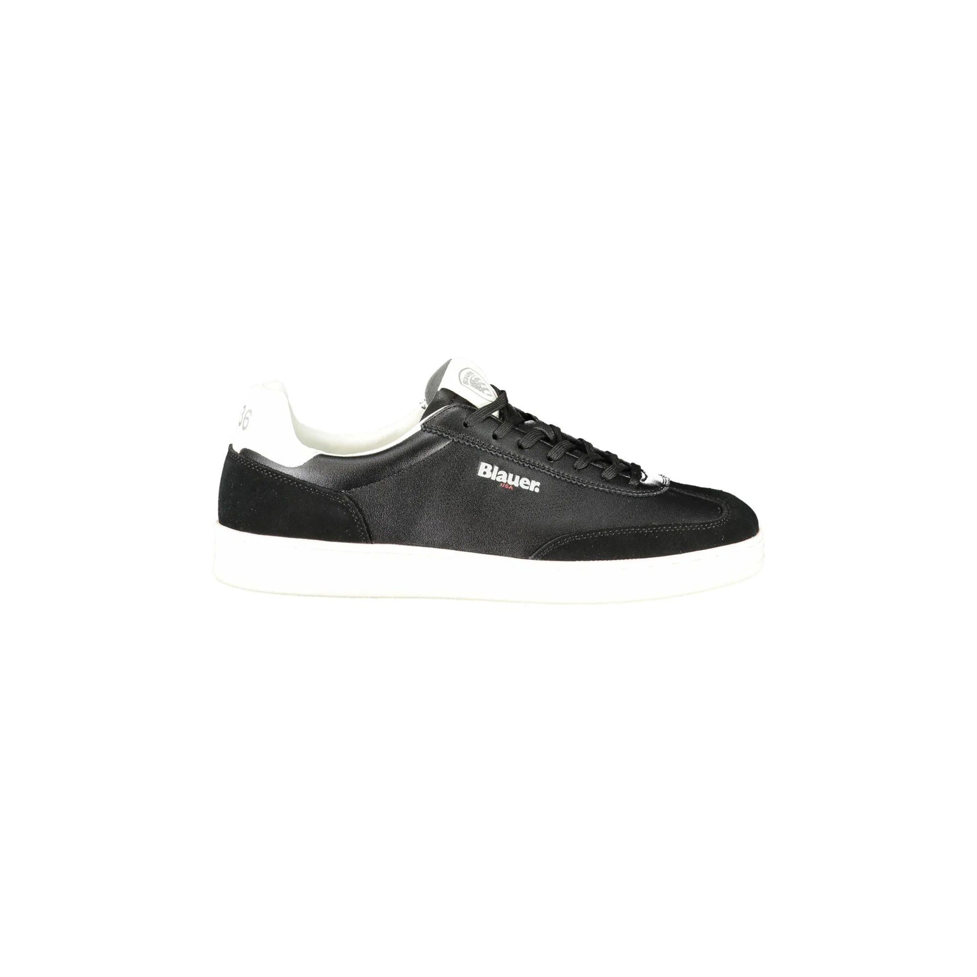 BLAUER Sneakers Uomo Nere con Lacci e Dettagli a Contrasto Bianco Nero - foto prodotto