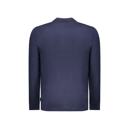 U.S. Grand Polo Uomo Blu Maniche Lunghe Cotone Ricamo Logo - vista 2