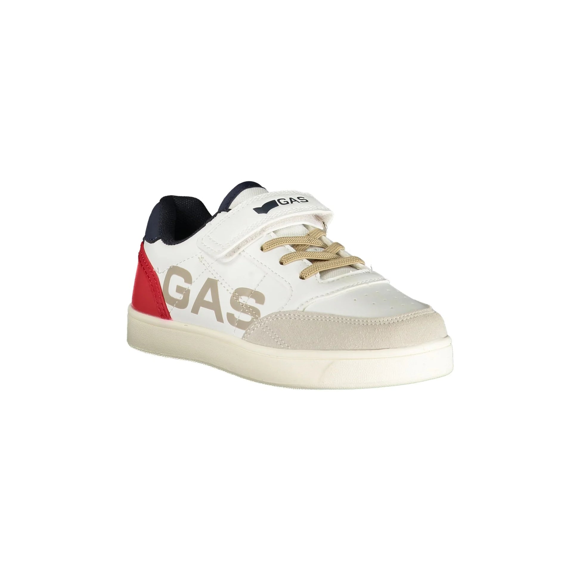 Gas Sneakers Bambino Bianche Lacci Elastici Strap Logo unisex bianco - vista 2