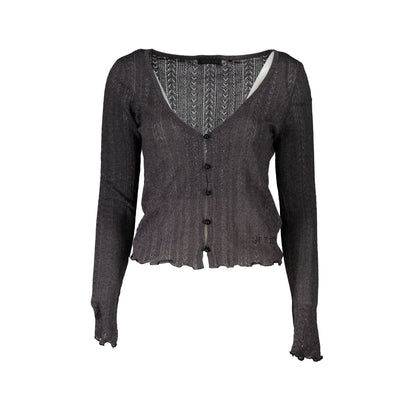 Guess Jeans Maglia Cardigan Donna Grigio Logo Maglie - foto prodotto
