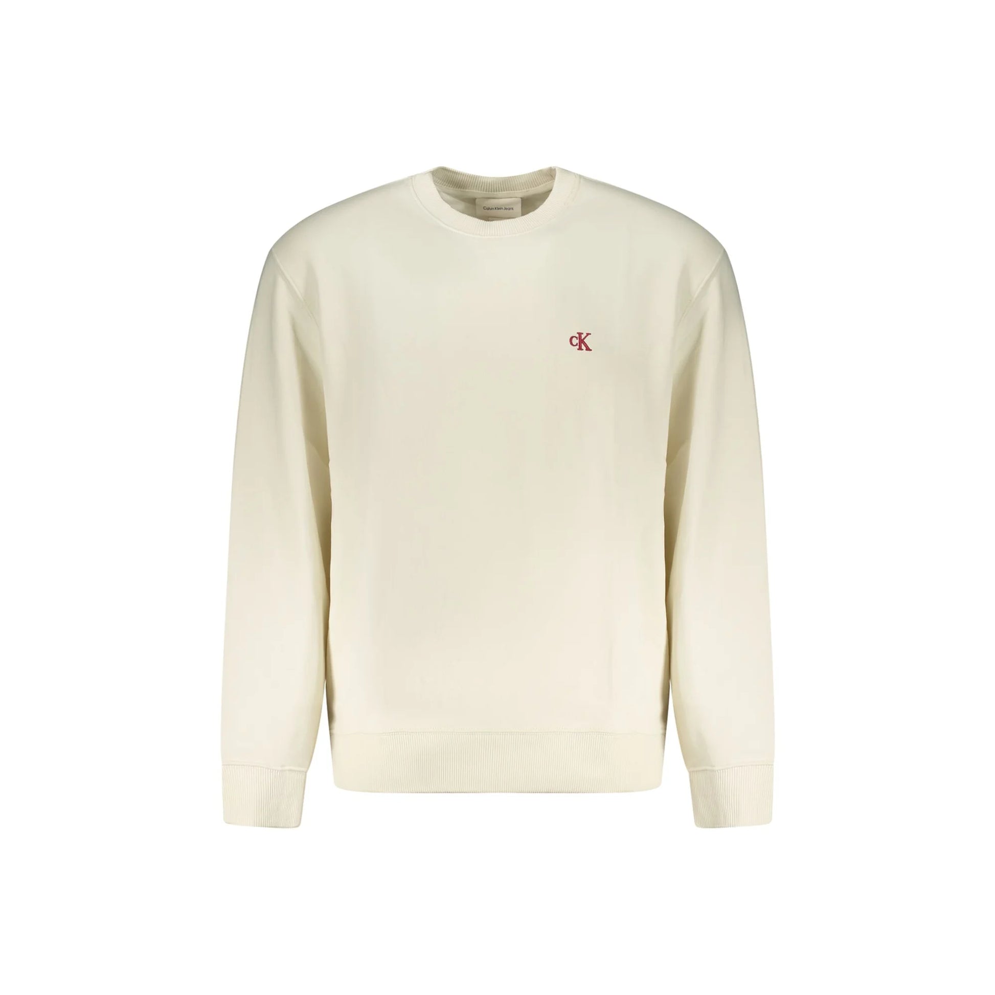 Calvin Klein Felpa Maniche Lunghe Uomo Bianca Ricamo Felpe Bianco - foto prodotto
