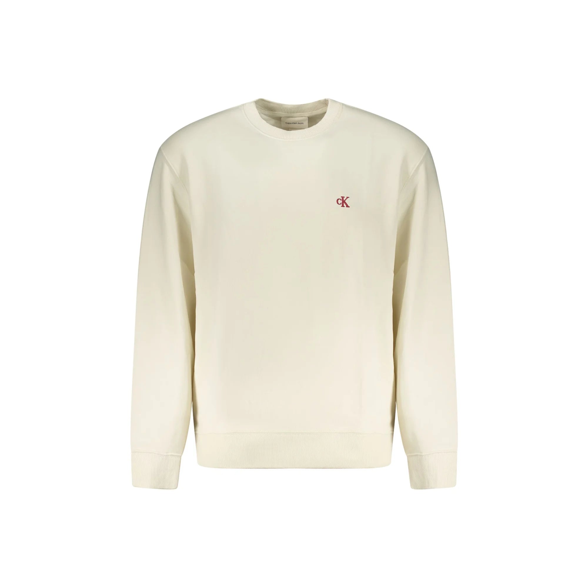 Calvin Klein Felpa Maniche Lunghe Uomo Bianca Ricamo Felpe Bianco - foto prodotto