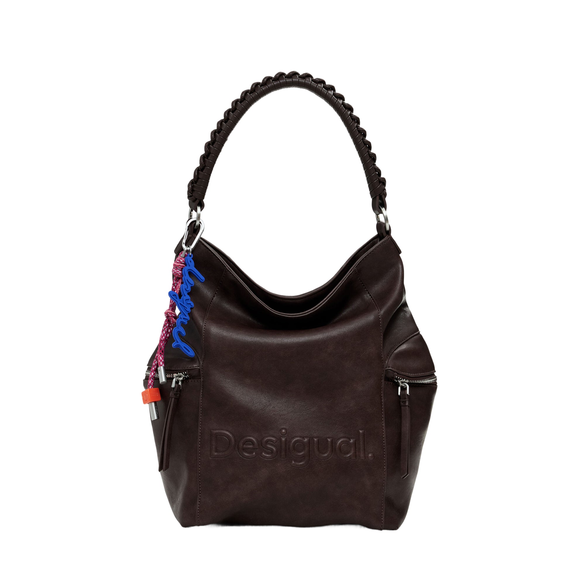 DESIGUAL Zaino Donna Marrone Half Logo Africa con Stampa