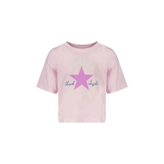 Converse T-Shirt Maniche Corte Bambina Rosa Stampa Logo