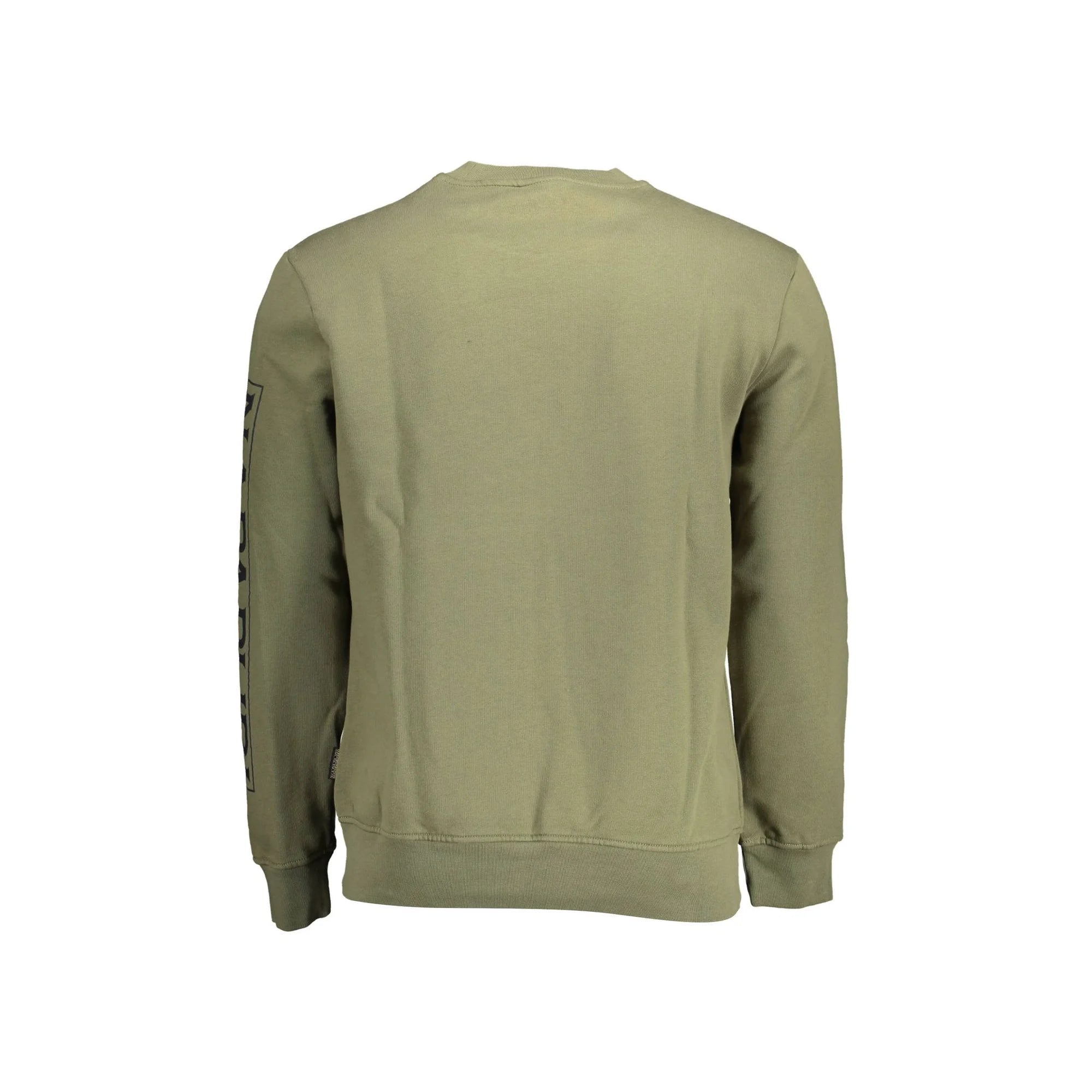 Napapijri Felpa Maniche Lunghe Uomo Verde Stampa Logo Felpe - vista 2