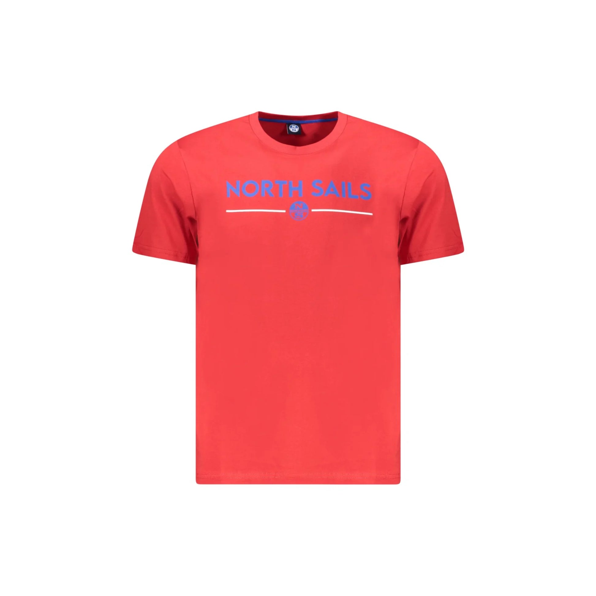 North Sails T-Shirt Maniche Corte Uomo Rossa Stampa Logo Rosso - foto prodotto