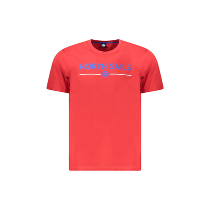 North Sails T-Shirt Maniche Corte Uomo Rossa Stampa Logo Rosso - foto prodotto