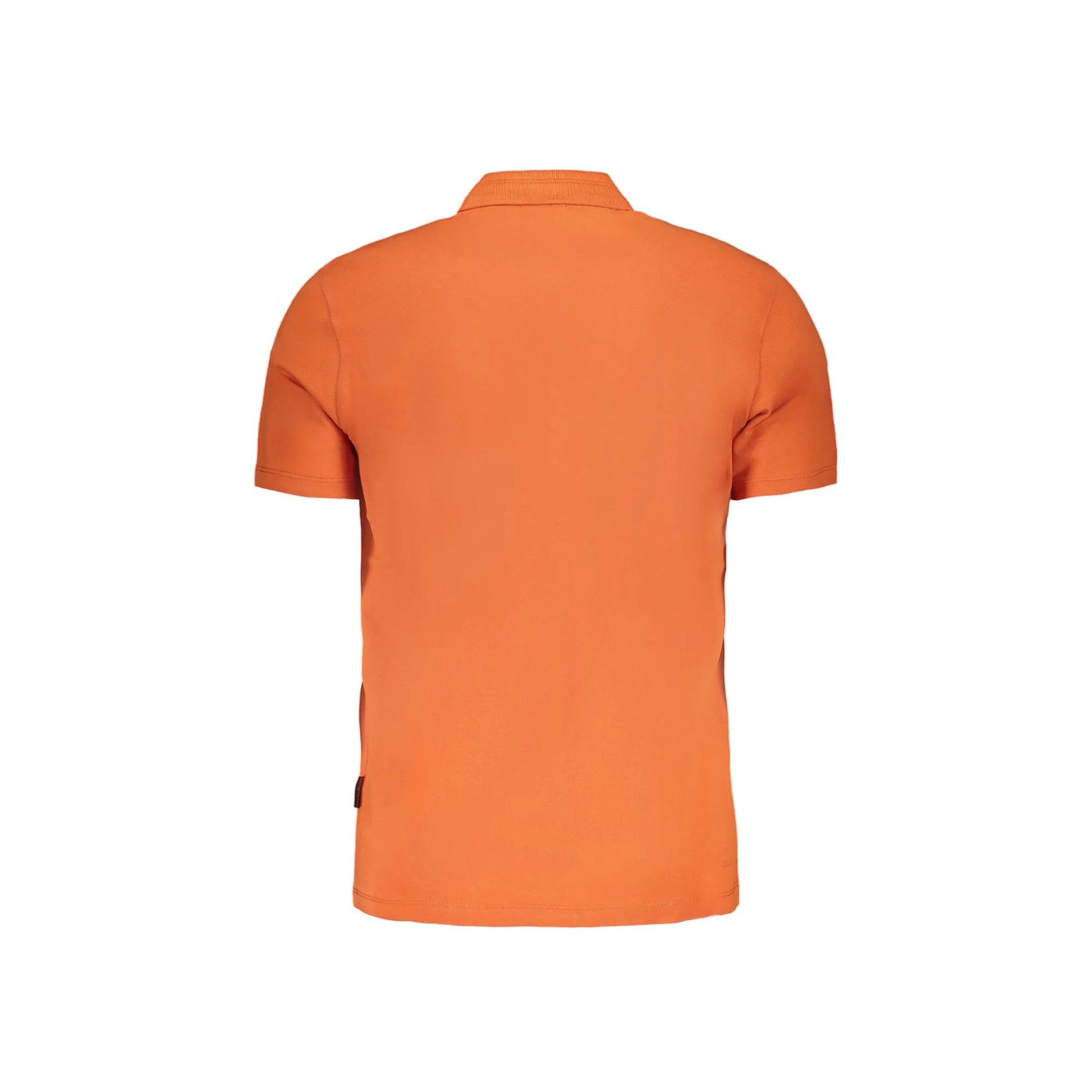 Napapijri Polo Maniche Corte Uomo Arancione Ricamo - vista 2