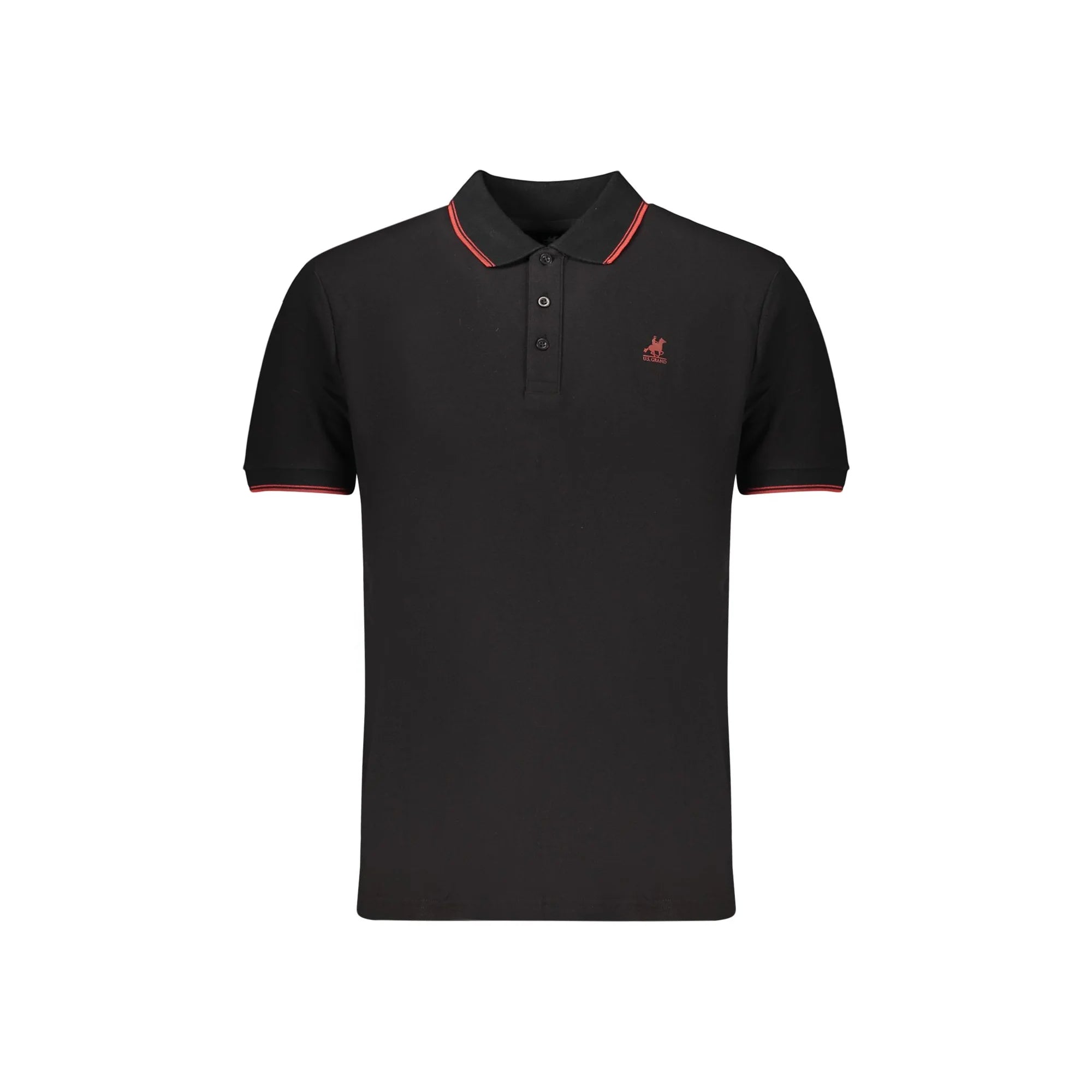 U.S. GRAND POLO MANICHE CORTE UOMO NERO