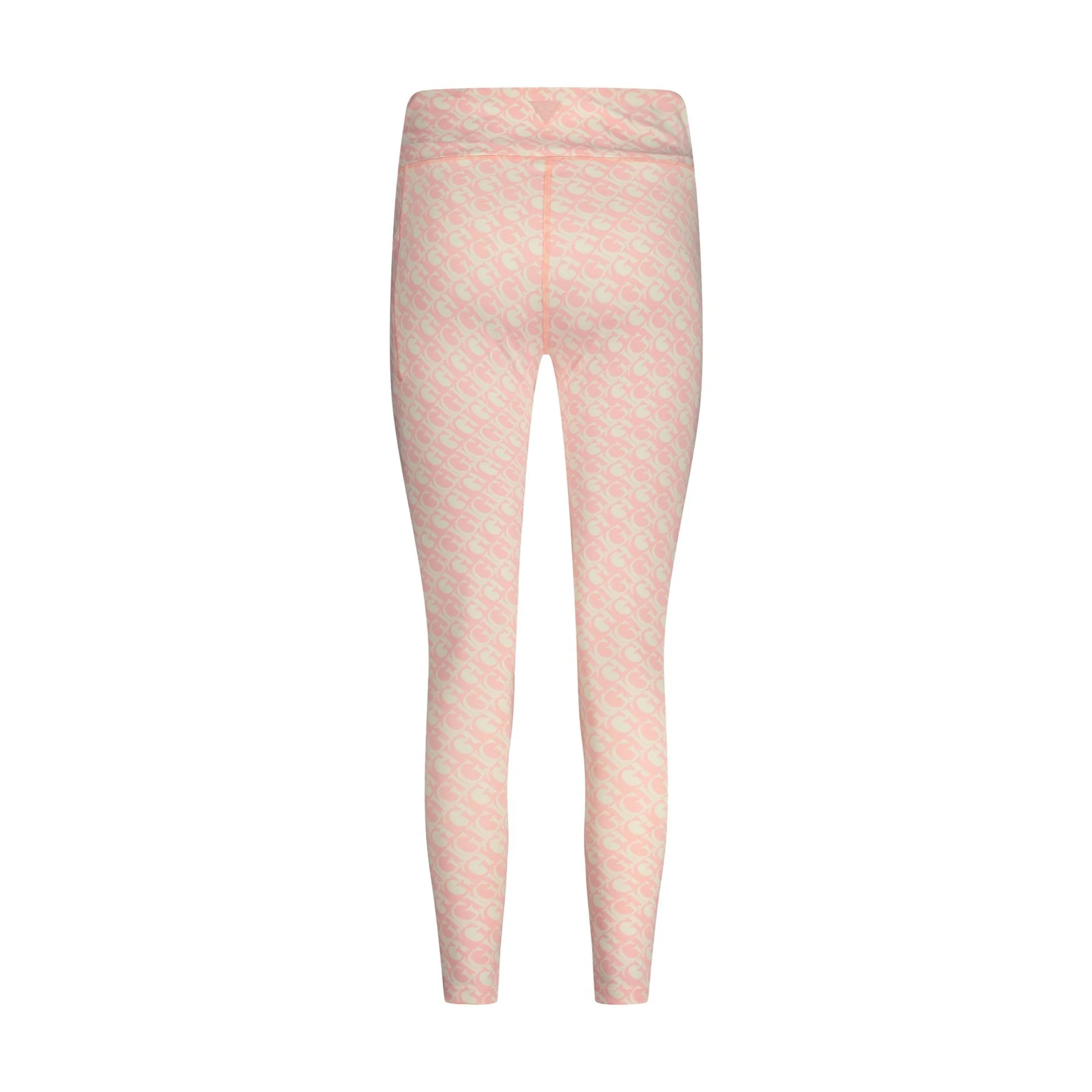 Guess Jeans Pantaloni Leggins Donna Rosa Logo - vista 2
