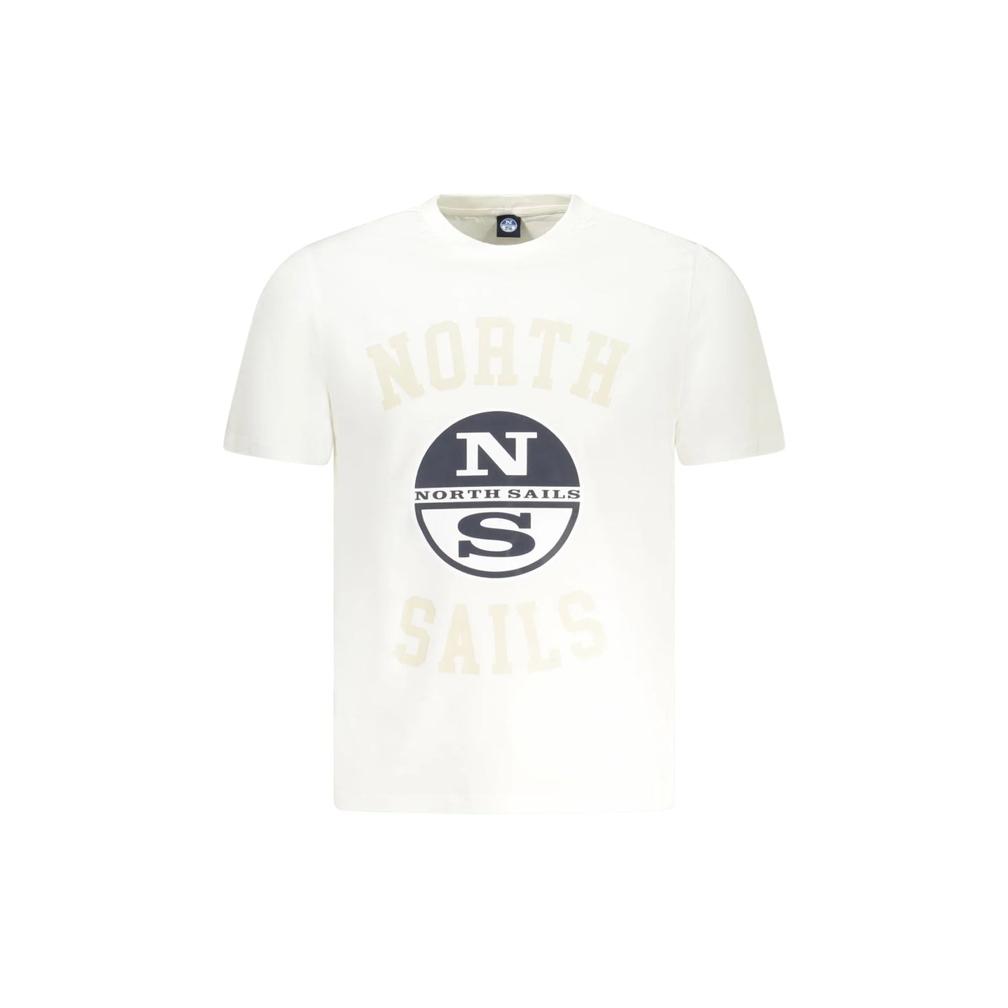North Sails T-Shirt Maniche Corte Uomo Bianca Stampa Logo Bianco - foto prodotto