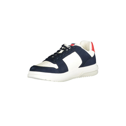CALVIN KLEIN Scarpe Sportive Uomo Bianche con Dettagli Neri e Plantare Removibile Tommy Hilfiger Sneakers nero - vista 3