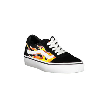 VANS Scarpe Sportive Alte Uomo Nere con Lacci e Dettagli a Contrasto Sneakers nero - vista 2