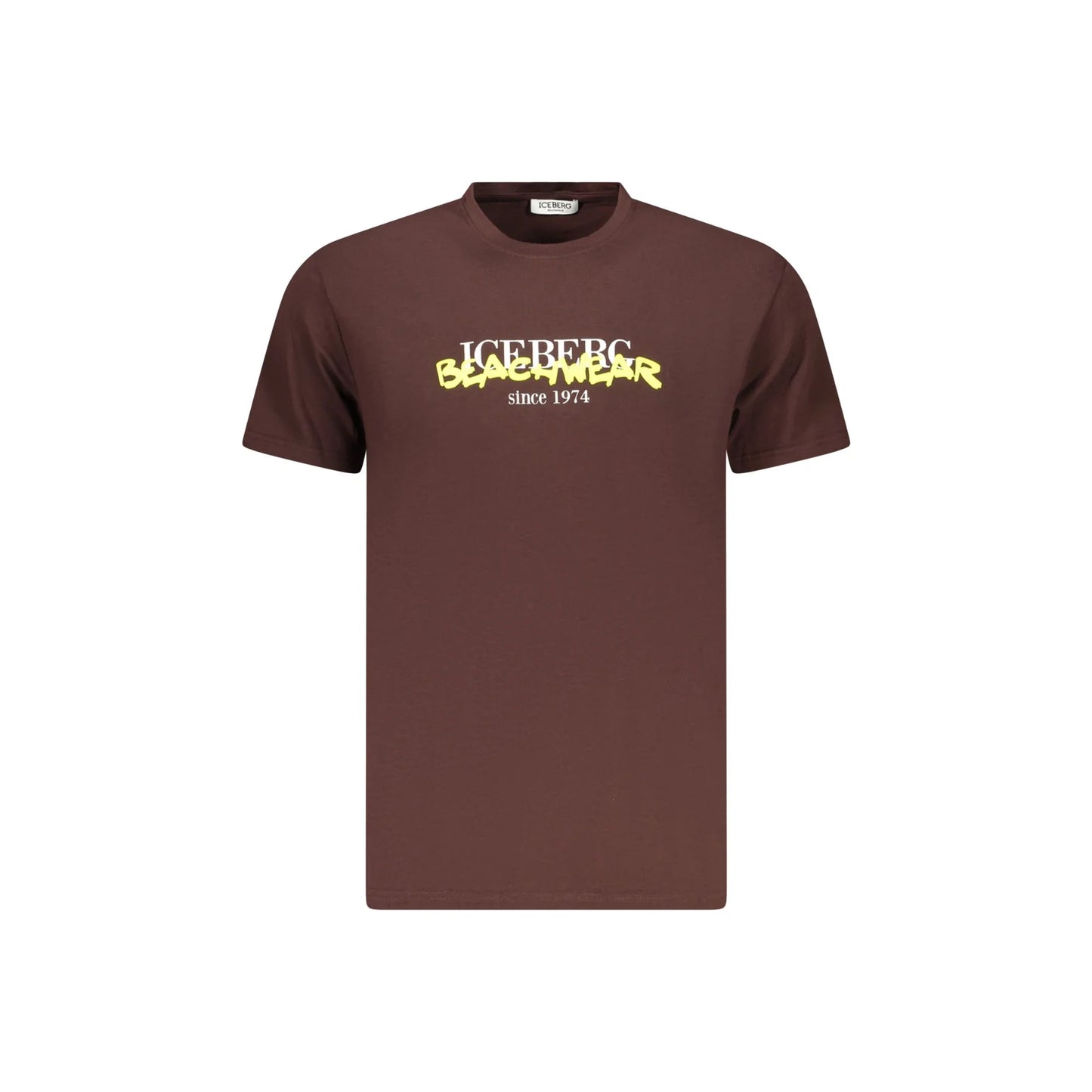 ICEBERG T-SHIRT MANICHE CORTE UOMO MARRONE