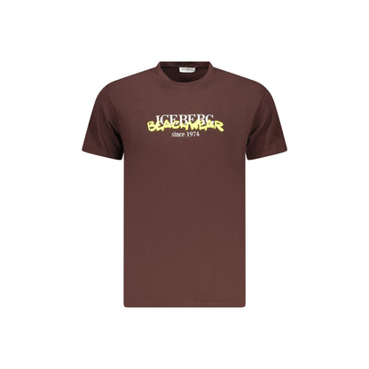 ICEBERG T-SHIRT MANICHE CORTE UOMO MARRONE