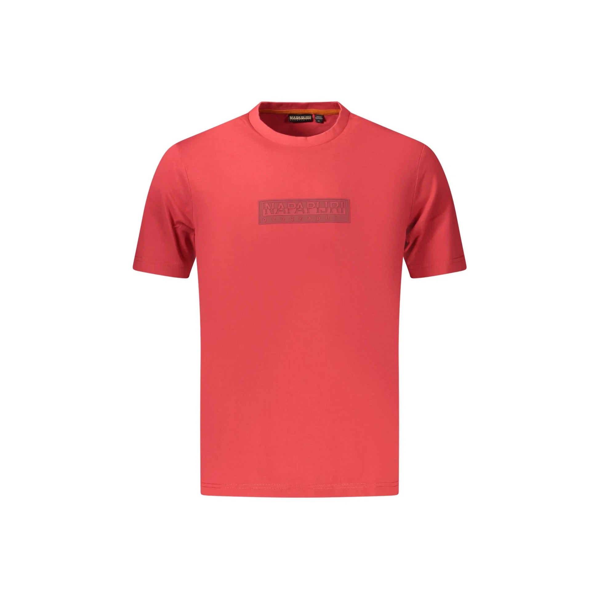 Napapijri T-Shirt Maniche Corte Uomo Rossa Stampa Logo Rosso - foto prodotto