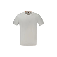Boss T-Shirt Manga Curta Homem Branca Estampa Logo