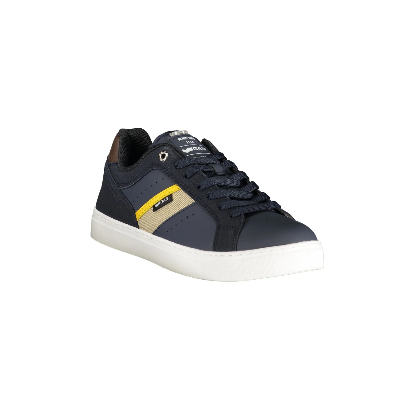 Gas Sneakers Uomo Blu Lacci Plantare Removibile Logo - vista 2