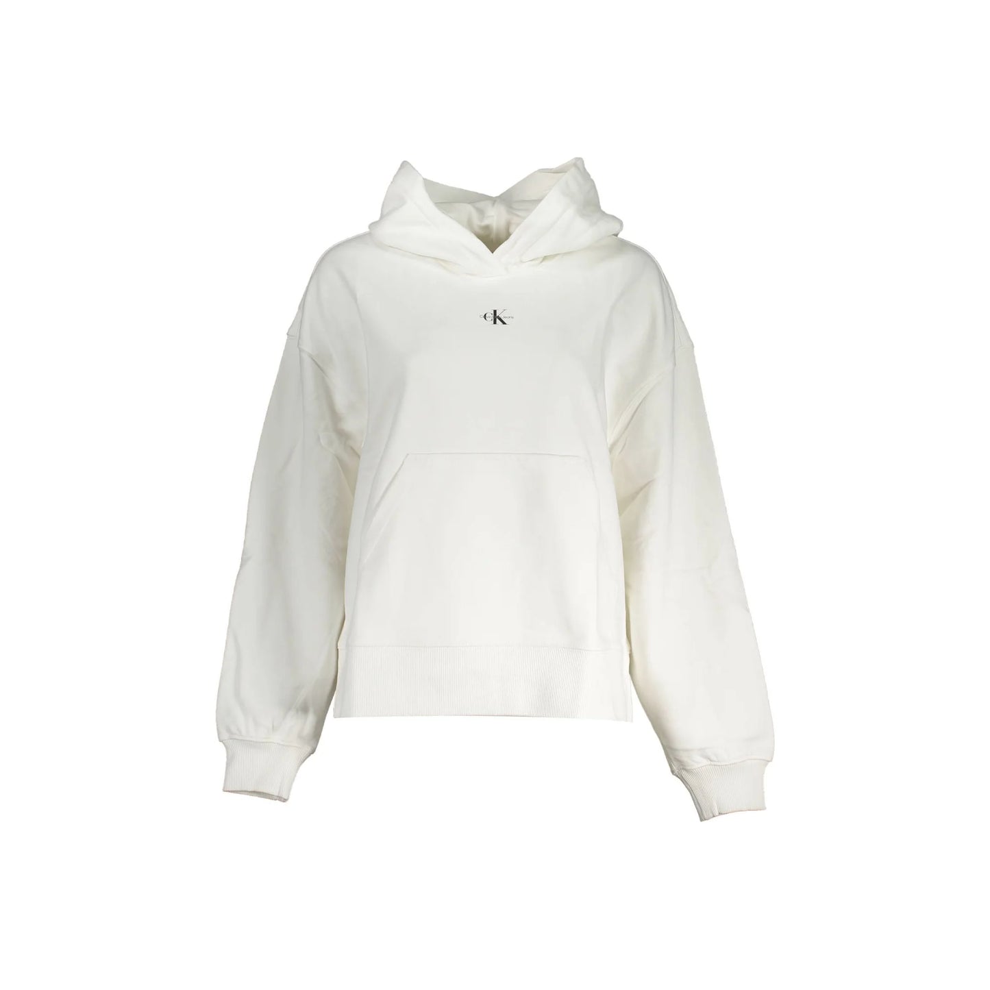 Calvin Klein Felpa Maniche Lunghe Donna Bianca Stampa Logo Felpe Bianco - foto prodotto
