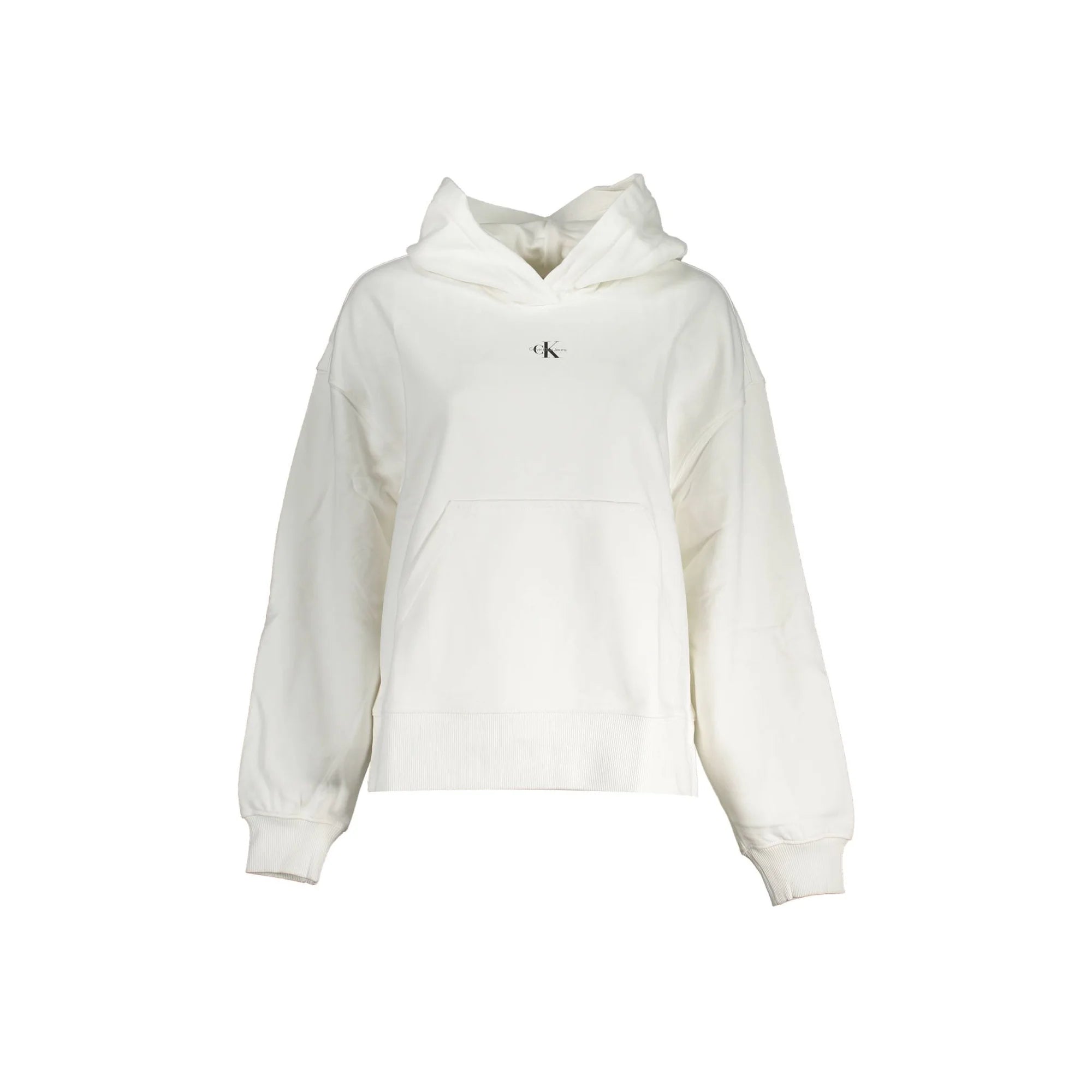 Calvin Klein Felpa Maniche Lunghe Donna Bianca Stampa Logo Felpe Bianco - foto prodotto