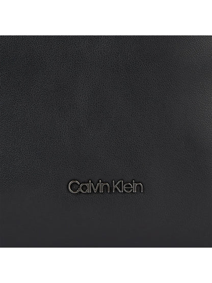 CALVIN KLEIN Borsello Uomo Nero con Tracolla Regolabile e Logo - vista 3