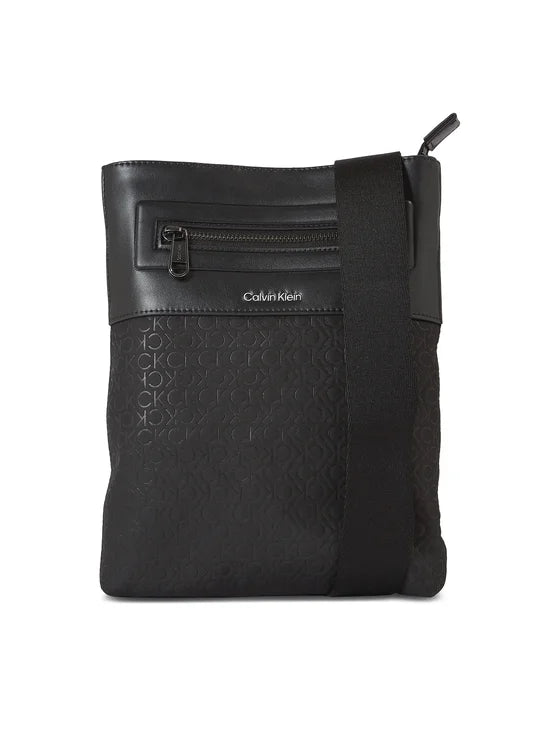CALVIN KLEIN Borsello Uomo Nero con Tracolla Regolabile e Logo