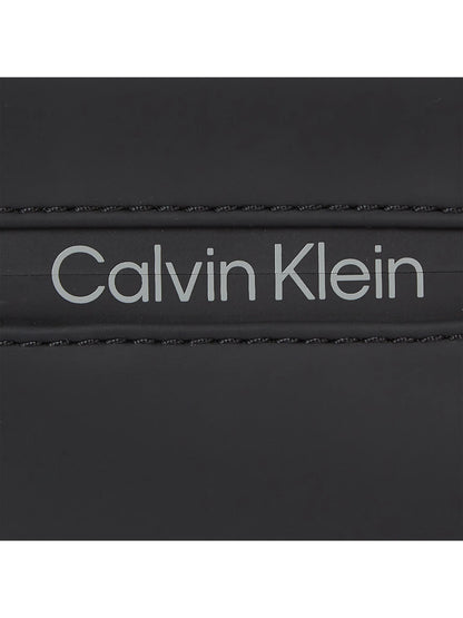 CALVIN KLEIN Borsello Uomo Nero con Tracolla Regolabile e Logo - vista 3