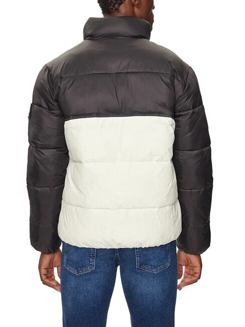 Calvin Klein Giubbotto Uomo Bianco con Zip e Dettagli Neri