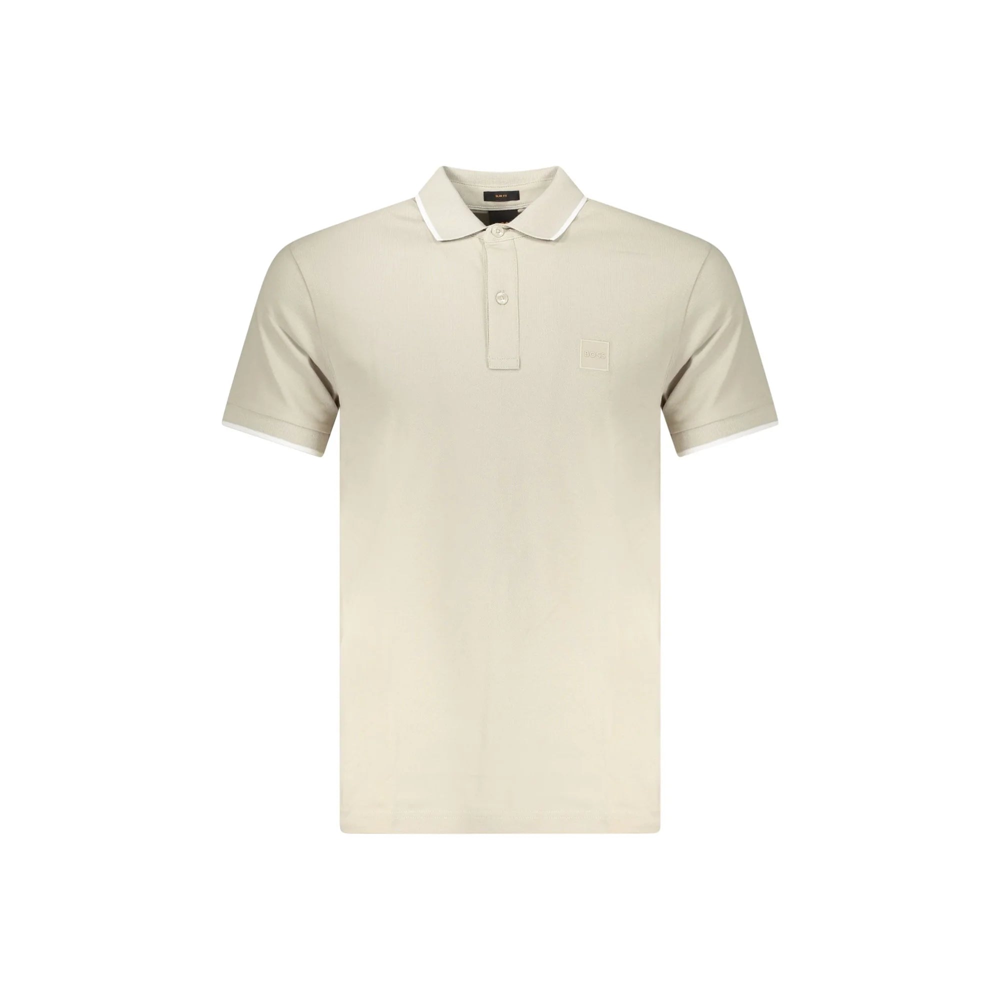 BOSS POLO MANICHE CORTE UOMO BEIGE