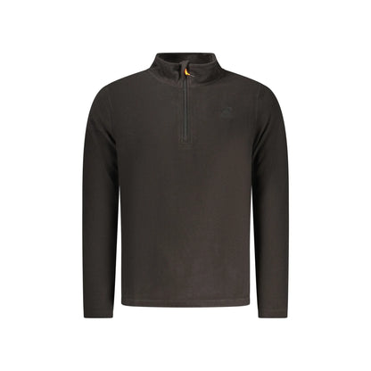 U.S. Grand Felpa Uomo Nera con Mezza Zip Pile Ricamo Logo Felpe Nero - foto prodotto