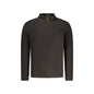 U.S. Grand Felpa Uomo Nera con Mezza Zip Pile Ricamo Logo Felpe Nero - foto prodotto