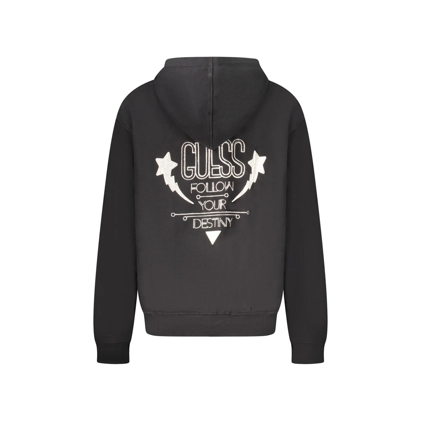 Guess Jeans Felpa Maniche Lunghe Donna Nera Stampa Felpe nero - vista 2