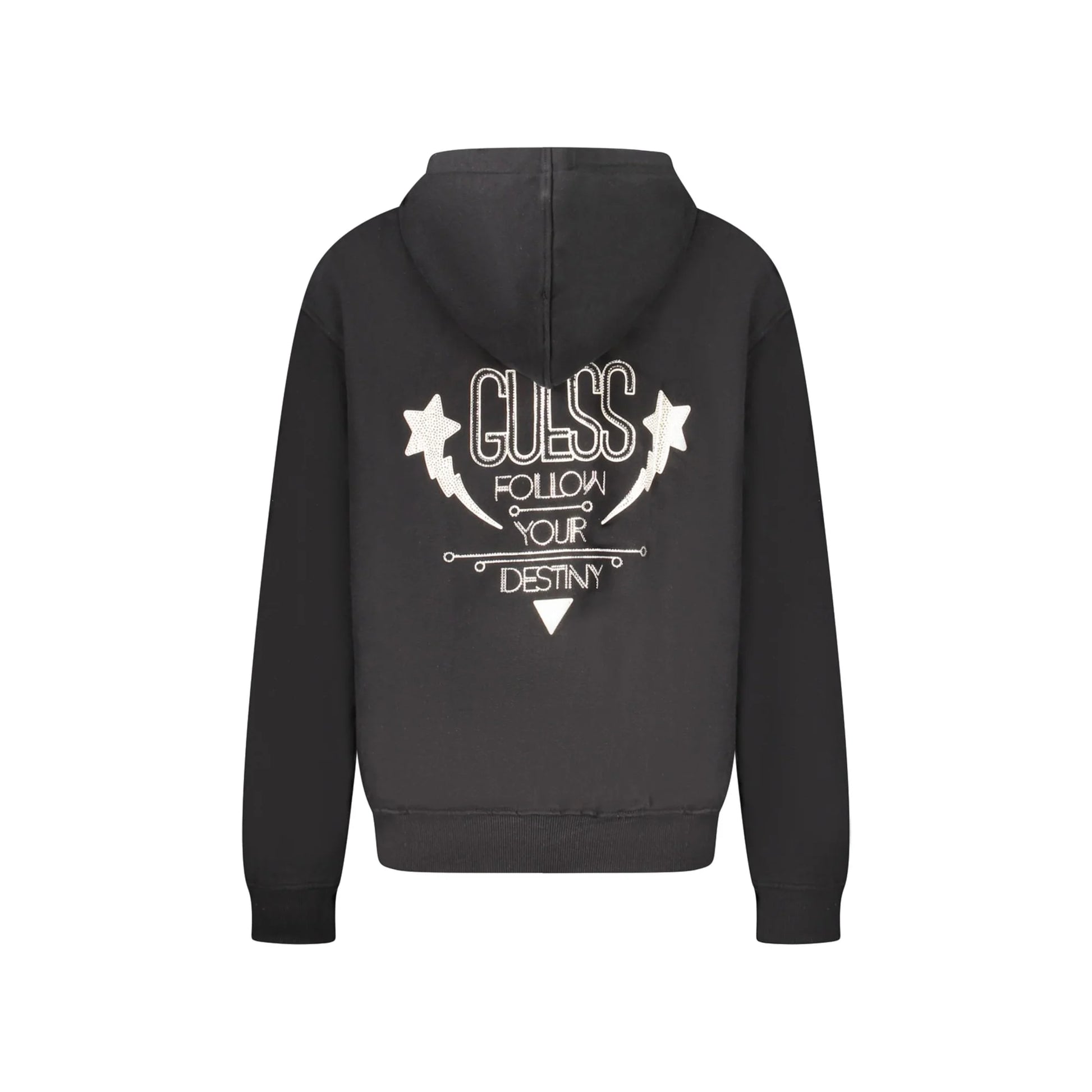 Guess Jeans Felpa Maniche Lunghe Donna Nera Stampa Felpe nero - vista 2