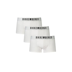 Bikkembergs Boxer Masculino Branco Estampa Logo